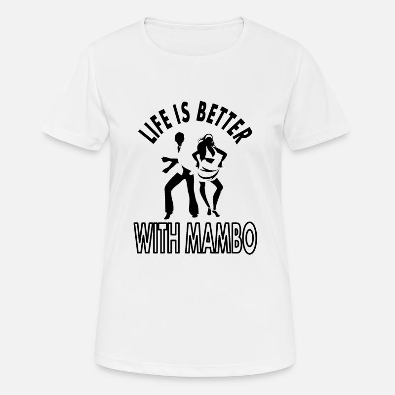 Mambo dance Mambo dancer dancer dancing couple dance - Women's Breathable T-Shirt - white