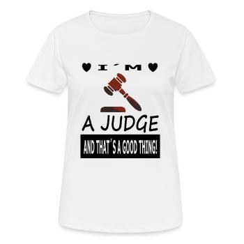 Ich bin Richter Richterin stolzer Richter Geschenk - Frauen T-Shirt atmungsaktiv - Weiß - Vorne - AI Model Female 172 dark (172cm)