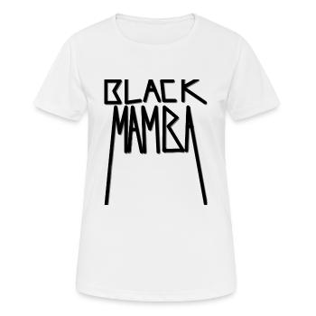 serpent noir serpent à sonnette noir mamba - T-shirt respirant Femme - blanc - Devant - AI Model Female 172 dark (172cm)