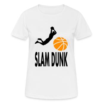 Slamdunk Basketball spielen Basketballspieler Korb - Frauen T-Shirt atmungsaktiv - Weiß - Vorne - AI Model Female 172 dark (172cm)