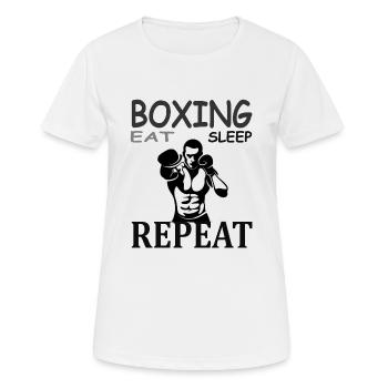 boxer sport boxe entraîner boxe de combat de cadeau idée - T-shirt respirant Femme - blanc - Devant - AI Model Female 172 dark (172cm)