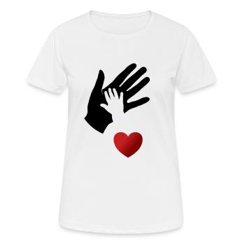 Mutter und Kind Mutterschaft Muttermilch Geschenk - Frauen T-Shirt atmungsaktiv - Weiß - Vorne - AI Model Female 172 dark (172cm)