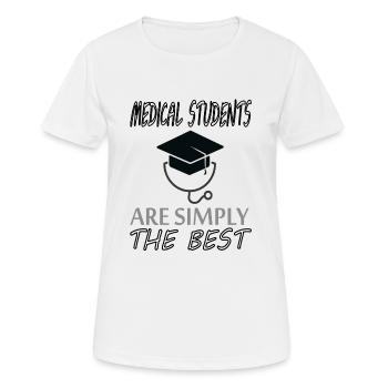 Medizin Student Medizin studieren Studium Geschenk - Frauen T-Shirt atmungsaktiv - Weiß - Vorne - AI Model Female 172 dark (172cm)