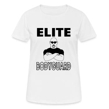 bin bodyguard Elite videur sécurité - T-shirt respirant Femme - blanc - Devant - AI Model Female 172 dark (172cm)