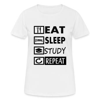 Étudiant étudiant étudiant idée cadeau - T-shirt respirant Femme - blanc - Devant - AI Model Female 172 dark (172cm)