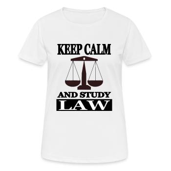 Jura studieren ich liebe Jura Student Anwalt - Frauen T-Shirt atmungsaktiv - Weiß - Vorne - AI Model Female 172 dark (172cm)