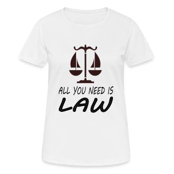 Études de droit droit avocat cadeau - T-shirt respirant Femme - blanc - Devant - AI Model Female 172 dark (172cm)