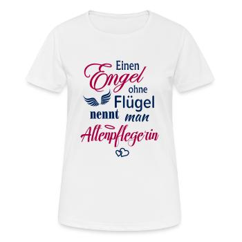Altenpflegerin Engel Geschenk Geschenkidee Sprüche - Frauen T-Shirt atmungsaktiv - Weiß - Vorne - AI Model Female 172 dark (172cm)