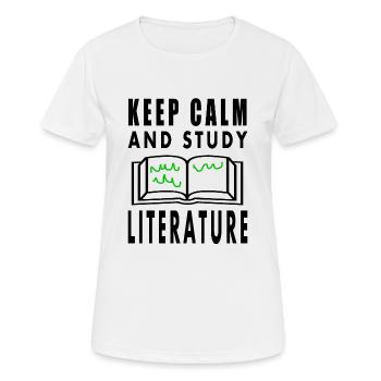 Literatur studieren Buch lesen Literatur-Student - Frauen T-Shirt atmungsaktiv - Weiß - Vorne - AI Model Female 172 dark (172cm)