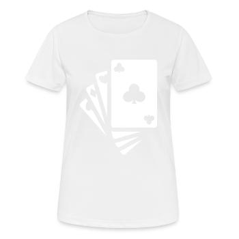 Icône de carte - T-shirt respirant Femme - blanc - Devant - AI Model Female 172 dark (172cm)
