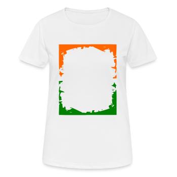 farbiger Krach Rahmen - Frauen T-Shirt atmungsaktiv - Weiß - Vorne - AI Model Female 172 dark (172cm)