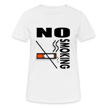 Non-smoking Smoking is deadly Smoking Gift - Women's Breathable T-Shirt - white - Front - AI Model Female 172 dark (172cm)
