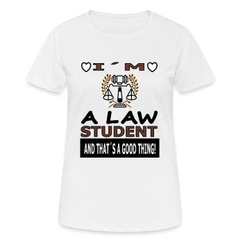 Ich bin Jura Student Jura studieren Geschenkidee - Frauen T-Shirt atmungsaktiv - Weiß - Vorne - AI Model Female 172 dark (172cm)