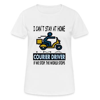 Chauffeur de messagerie disant cool dictons cadeau de messagerie - T-shirt respirant Femme - blanc - Devant - AI Model Female 172 dark (172cm)