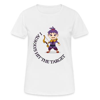 bogenschießen Bogenschützer Schießverein Geschenk - Frauen T-Shirt atmungsaktiv - Weiß - Vorne - AI Model Female 172 dark (172cm)