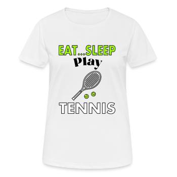 Tennis spielen Tennisspieler Tennisspiel Geschenk - Frauen T-Shirt atmungsaktiv - Weiß - Vorne - AI Model Female 172 dark (172cm)