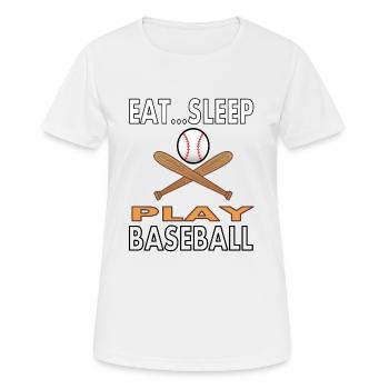 Baseballspielen Baseballspieler Baseball Geschenk - Frauen T-Shirt atmungsaktiv - Weiß - Vorne - AI Model Female 172 dark (172cm)