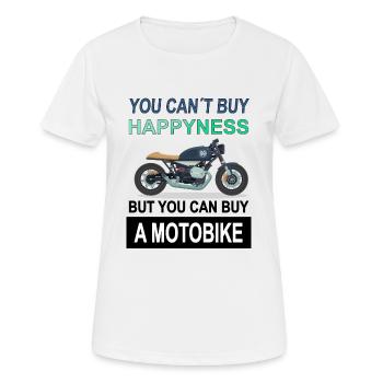 Motorradfahren Motorradfahrer Stunt Geschenkidee - Frauen T-Shirt atmungsaktiv - Weiß - Vorne - AI Model Female 172 dark (172cm)