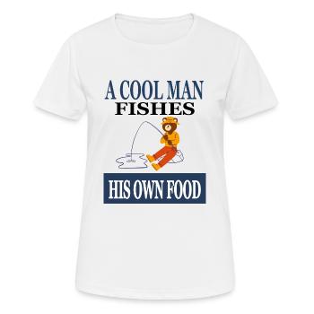 Pêcheur Pêche Poisson Idée Cadeau - T-shirt respirant Femme - blanc - Devant - AI Model Female 172 dark (172cm)