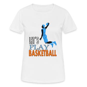 Basketballspielen Basketballspieler Geschenkidee - Frauen T-Shirt atmungsaktiv - Weiß - Vorne - AI Model Female 172 dark (172cm)