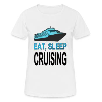 Cruise Ship Vacationer Cruise Gift Idea - Women's Breathable T-Shirt - white - Front - AI Model Female 172 dark (172cm)