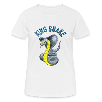 Cobra King Serpent Venimeux De La Faune Serpent Venimeux - T-shirt respirant Femme - blanc - Devant - AI Model Female 172 dark (172cm)