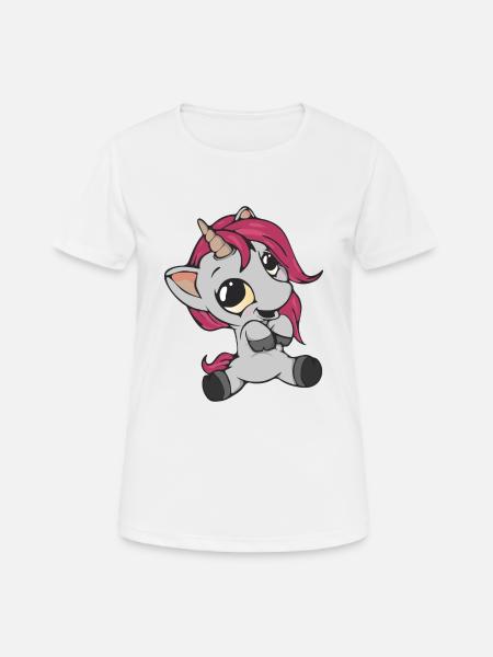 Cute Unicorn Kids - Women's Breathable T-Shirt - white