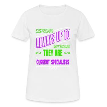 birthday present idea retired socket statement - Women's Breathable T-Shirt - white - Front - AI Model Female 172 dark (172cm)