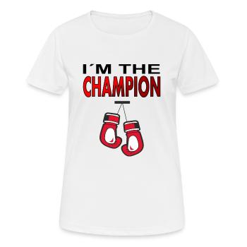 Boxkampfer I´am the Boxchampion Boxkampf Geschenk - Frauen T-Shirt atmungsaktiv - Weiß - Vorne - AI Model Female 172 dark (172cm)