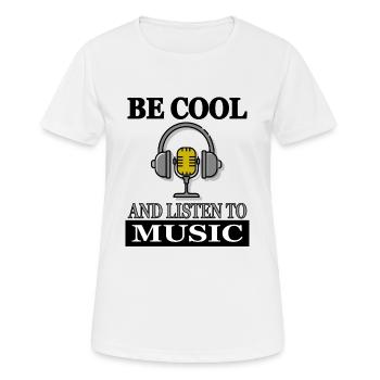 Écouter de la musique Casque Porter un cadeau d’école de musique - T-shirt respirant Femme - blanc - Devant - AI Model Female 172 dark (172cm)