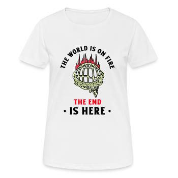 sauver la planète sauver la terre sauver le climat mondial - T-shirt respirant Femme - blanc - Devant - AI Model Female 172 dark (172cm)