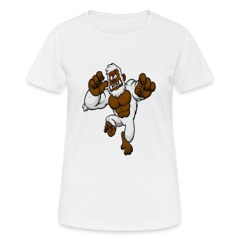 Gorilla Schimpanse Primat Affengesicht Geschenk - Frauen T-Shirt atmungsaktiv - Weiß - Vorne - AI Model Female 172 dark (172cm)