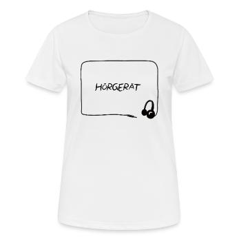 HÖRGERÄT Headphones Auriculares Headset!! - Frauen T-Shirt atmungsaktiv - Weiß - Vorne - AI Model Female 172 dark (172cm)