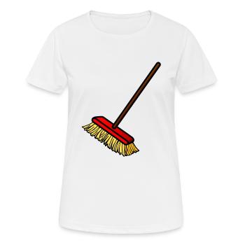 Nettoyage Nettoyage Nettoyage dame balai wischmop14 - T-shirt respirant Femme - blanc - Devant - AI Model Female 172 dark (172cm)