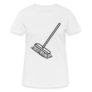 Nettoyage Nettoyage Nettoyage dame balai wischmop26 - T-shirt respirant Femme - blanc - Devant - AI Model Female 172 dark (172cm)
