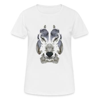 Wolf Wölfe Raubtier Schäferhund Tiere Geschenk - Frauen T-Shirt atmungsaktiv - Weiß - Vorne - AI Model Female 172 dark (172cm)