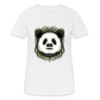 Ping Panda von Jon Ball - Frauen T-Shirt atmungsaktiv - Weiß - Vorne - AI Model Female 172 dark (172cm)