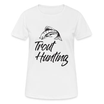 Angler - Angelsport - Forelle - Geschenk - Frauen T-Shirt atmungsaktiv - Weiß - Vorne - AI Model Female 172 dark (172cm)