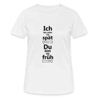 Verschlafen Spätaufsteher Langschläfer Geschenk - Frauen T-Shirt atmungsaktiv - Weiß - Vorne - AI Model Female 172 dark (172cm)
