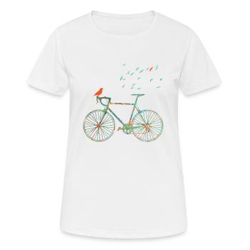 fahrrad e 4 - Frauen T-Shirt atmungsaktiv - Weiß - Vorne - AI Model Female 172 dark (172cm)