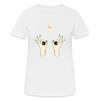 Weird Hands - Frauen T-Shirt atmungsaktiv - Weiß - Vorne - AI Model Female 172 dark (172cm)