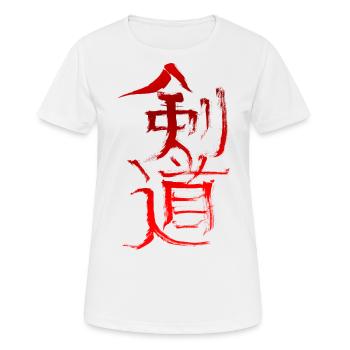 Style de dragon Kendo - T-shirt respirant Femme - blanc - Devant - AI Model Female 172 dark (172cm)