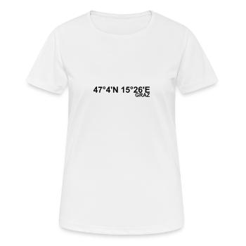 Graz Coordonnées - T-shirt respirant Femme - blanc - Devant - AI Model Female 172 dark (172cm)
