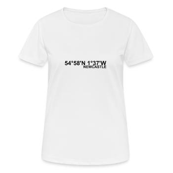 Newcastle upon Tyne coordinates - Women's Breathable T-Shirt - white - Front - AI Model Female 172 dark (172cm)