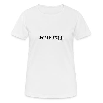 Wyk coordinates - Women's Breathable T-Shirt - white - Front - AI Model Female 172 dark (172cm)