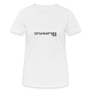 Leer Koordinaten - Frauen T-Shirt atmungsaktiv - Weiß - Vorne - AI Model Female 172 dark (172cm)
