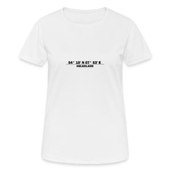 Helgoland Coordinates - Women's Breathable T-Shirt - white - Front - AI Model Female 172 dark (172cm)
