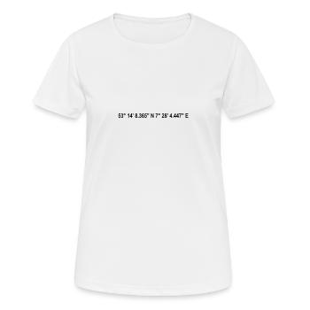 Leer Koordinaten - Frauen T-Shirt atmungsaktiv - Weiß - Vorne - AI Model Female 172 dark (172cm)