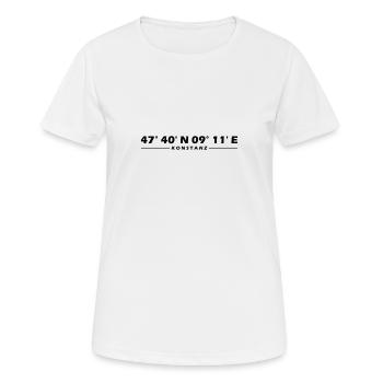 Coordonnées de constance - T-shirt respirant Femme - blanc - Devant - AI Model Female 172 dark (172cm)