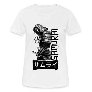 Samurai Katakana Kanji - Women's Breathable T-Shirt - white - Front - AI Model Female 172 dark (172cm)